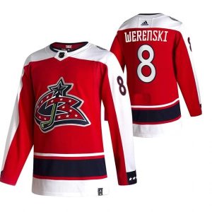 Columbus Blue Jackets Trikot Zach Werenski 8 2022 Reverse Retro Rot Authentic